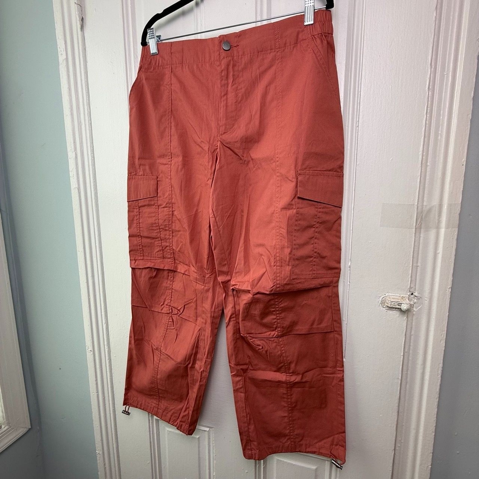 Peace Love World Cargo Utility Pants Rose Pink Women's 10p Cotton Nwot